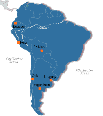 Südamerikakarte